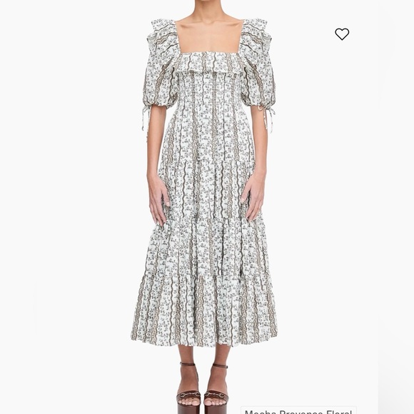 Hill House Home The Corinne Nap Dress Floral Puff Sleeve Midi Dress - Picture 2 of 12